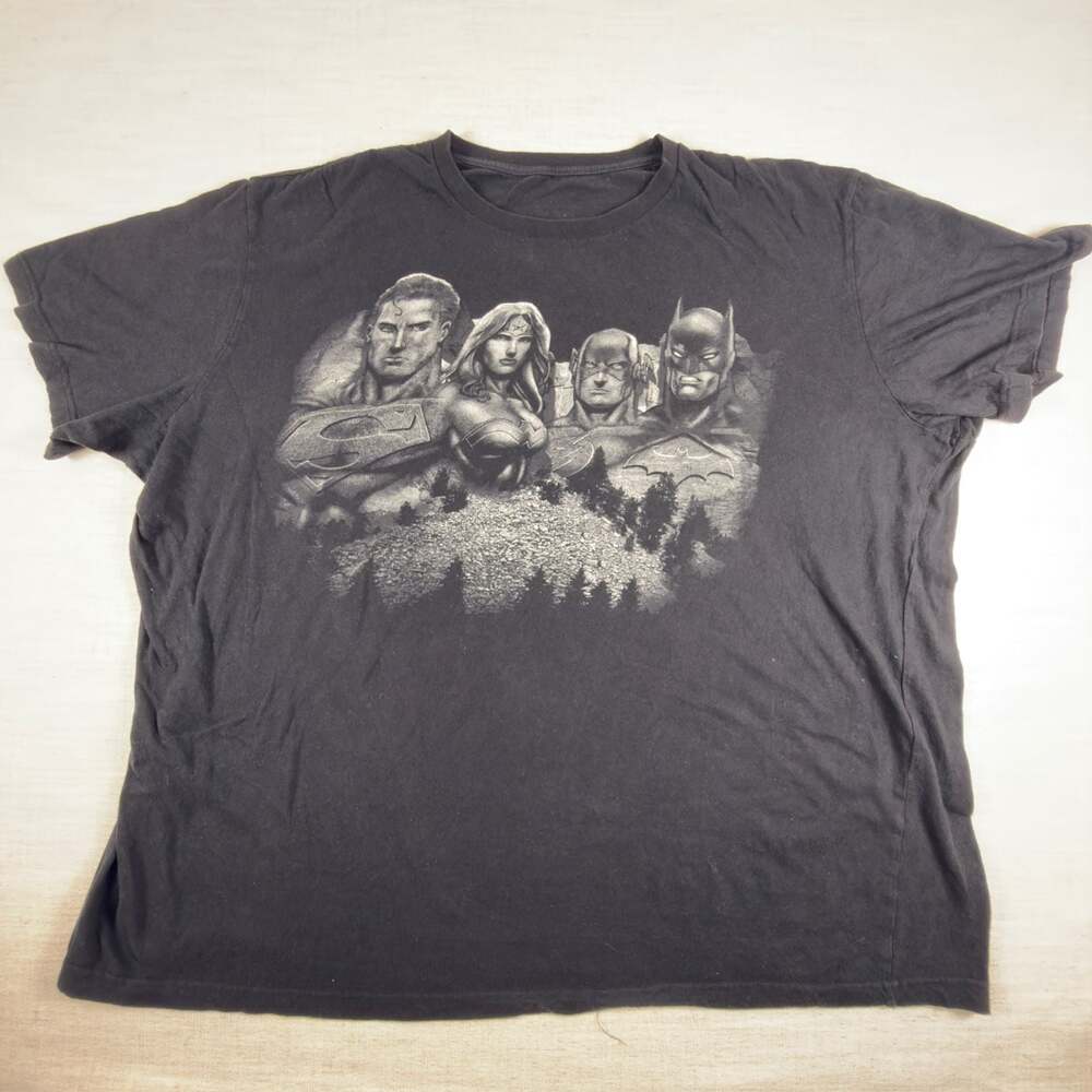 DC Comics Justice League Mount Rushmore Graphic T-Shirt Black